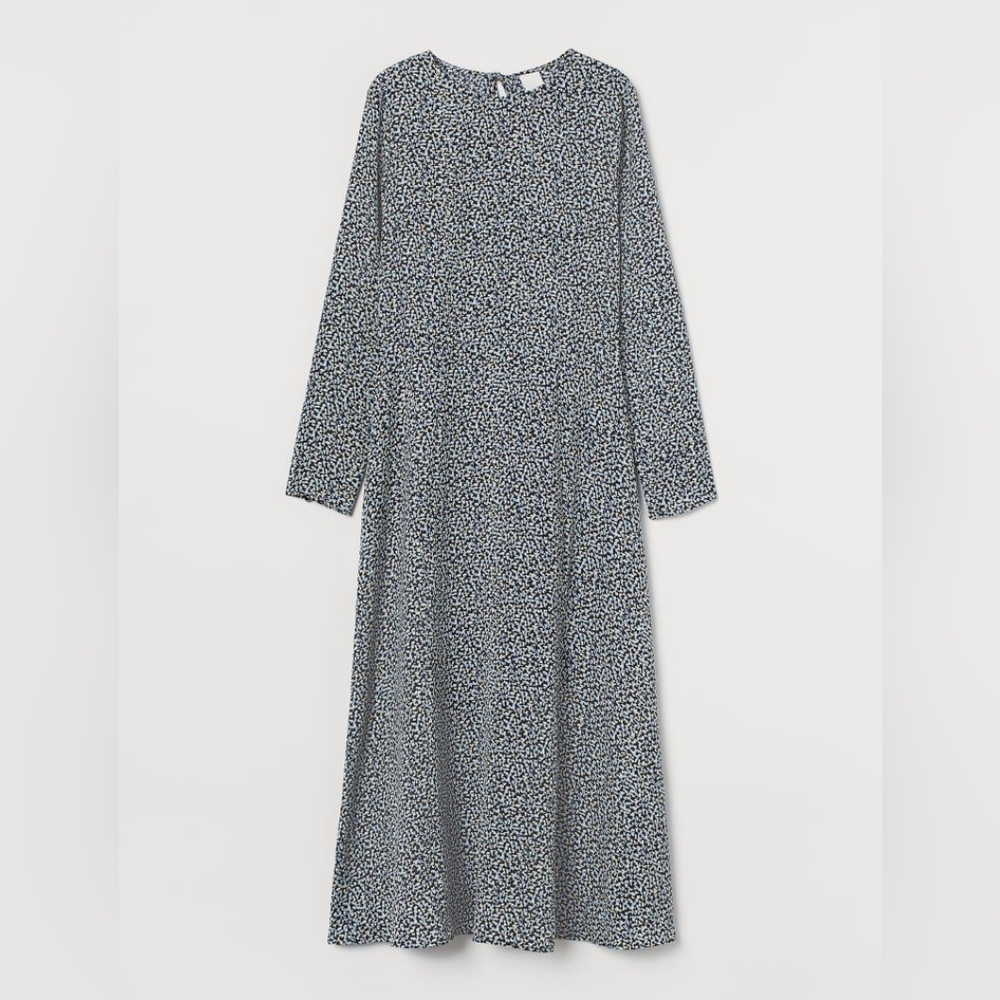 H&M patterned tie back midi dress S - Picture 3 of 13
